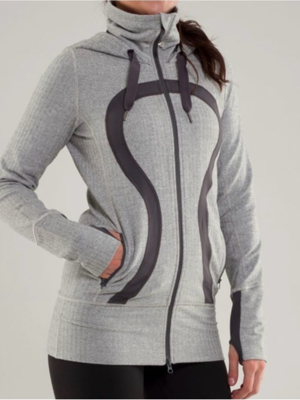Lululemon Women’s Stride Jacket - Like New - Gray & White - Size 2 - Picture 7 of 7